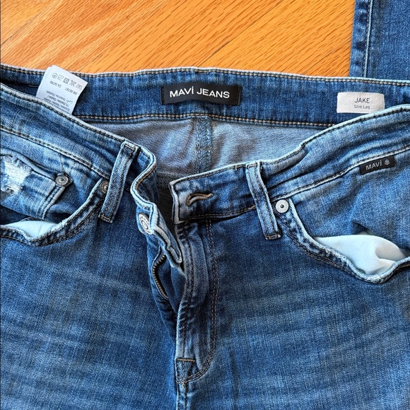 Mavi Men's Distressed Blue Jeans - Picture 2 of 5